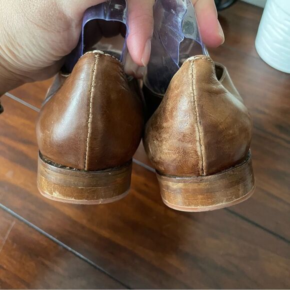 SESTO MEUCCI Made‎ in Italy brown Woven Leather lace up oxford shoes size 6.5M - Picture 5 of 8